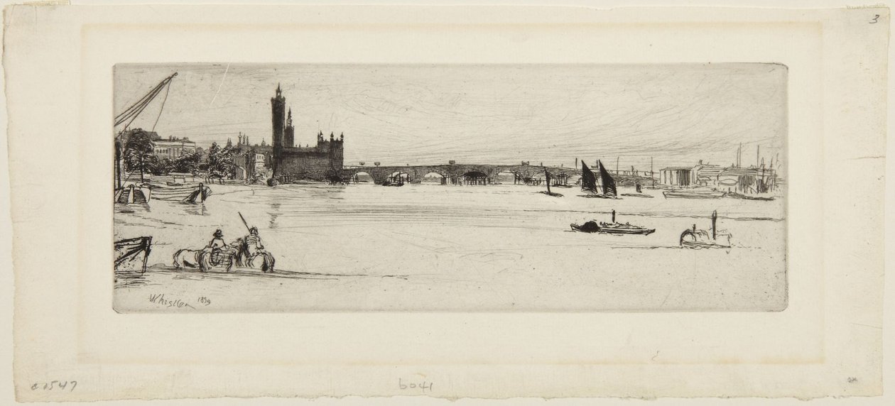 A antiga Ponte de Westminster de James McNeill Whistler
