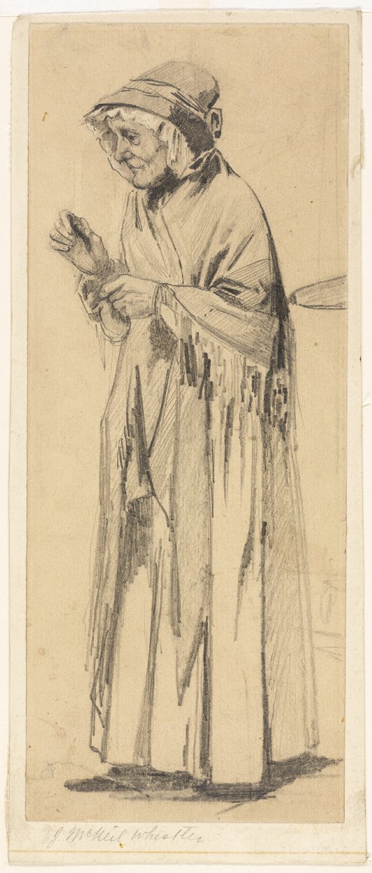 Velha de xale e boné de James Abbott McNeill Whistler