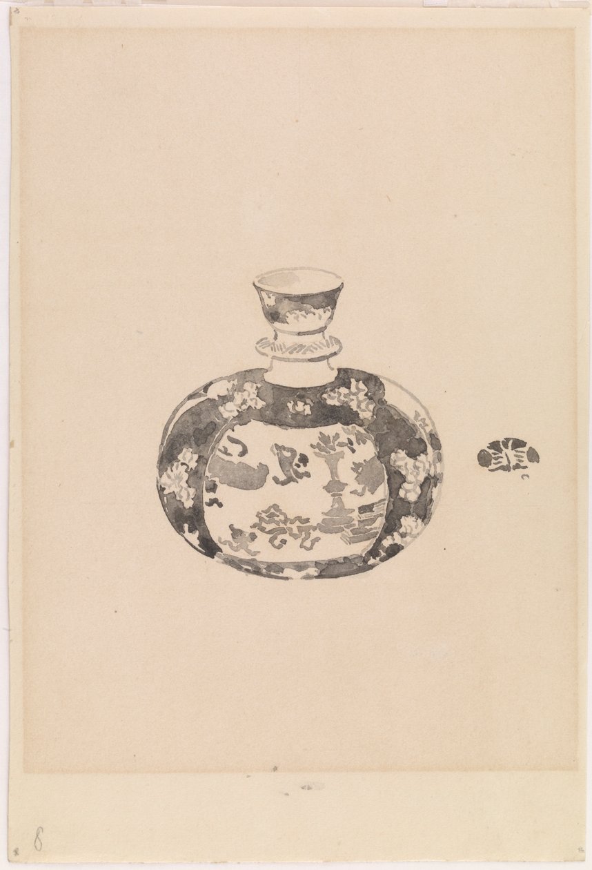 Frasco de gengibre oviforme com tampa em forma de sino de James Abbott McNeill Whistler