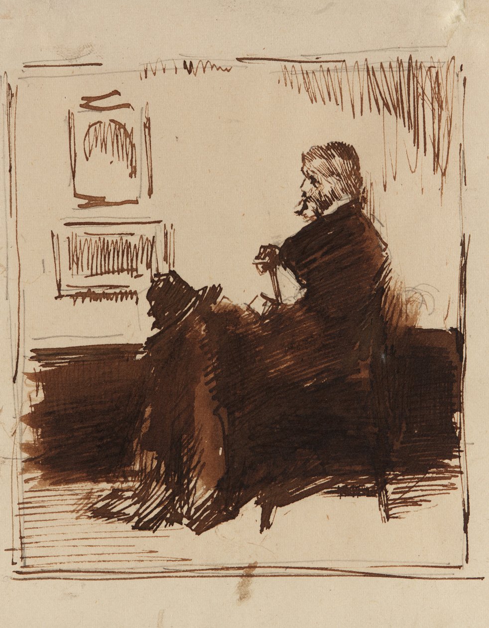 Esboço do retrato de Thomas Carlyle de James Abbott McNeill Whistler