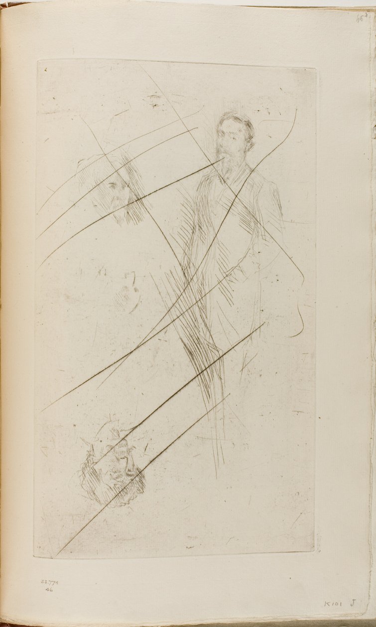 Esboços de retratos, incluindo F.R. Leyland e Whistler de James Abbott McNeill Whistler