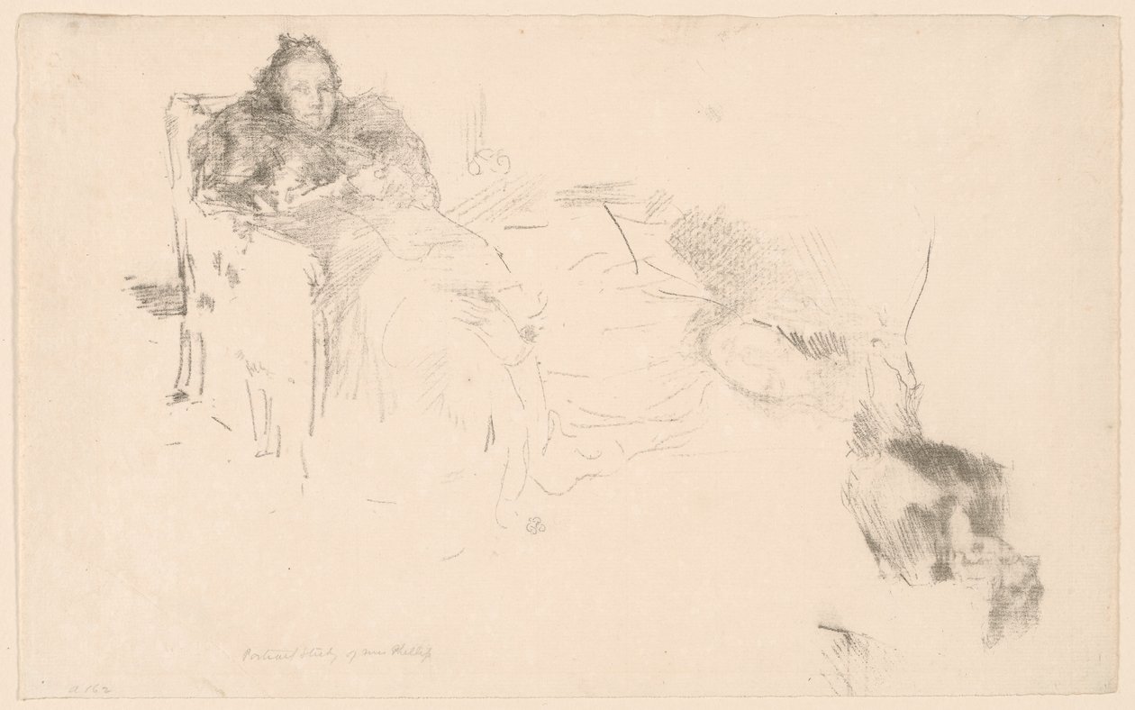 Estudo de Retrato: Sra. Philip, No. 4 [Estudos da Philips] de James Abbott McNeill Whistler
