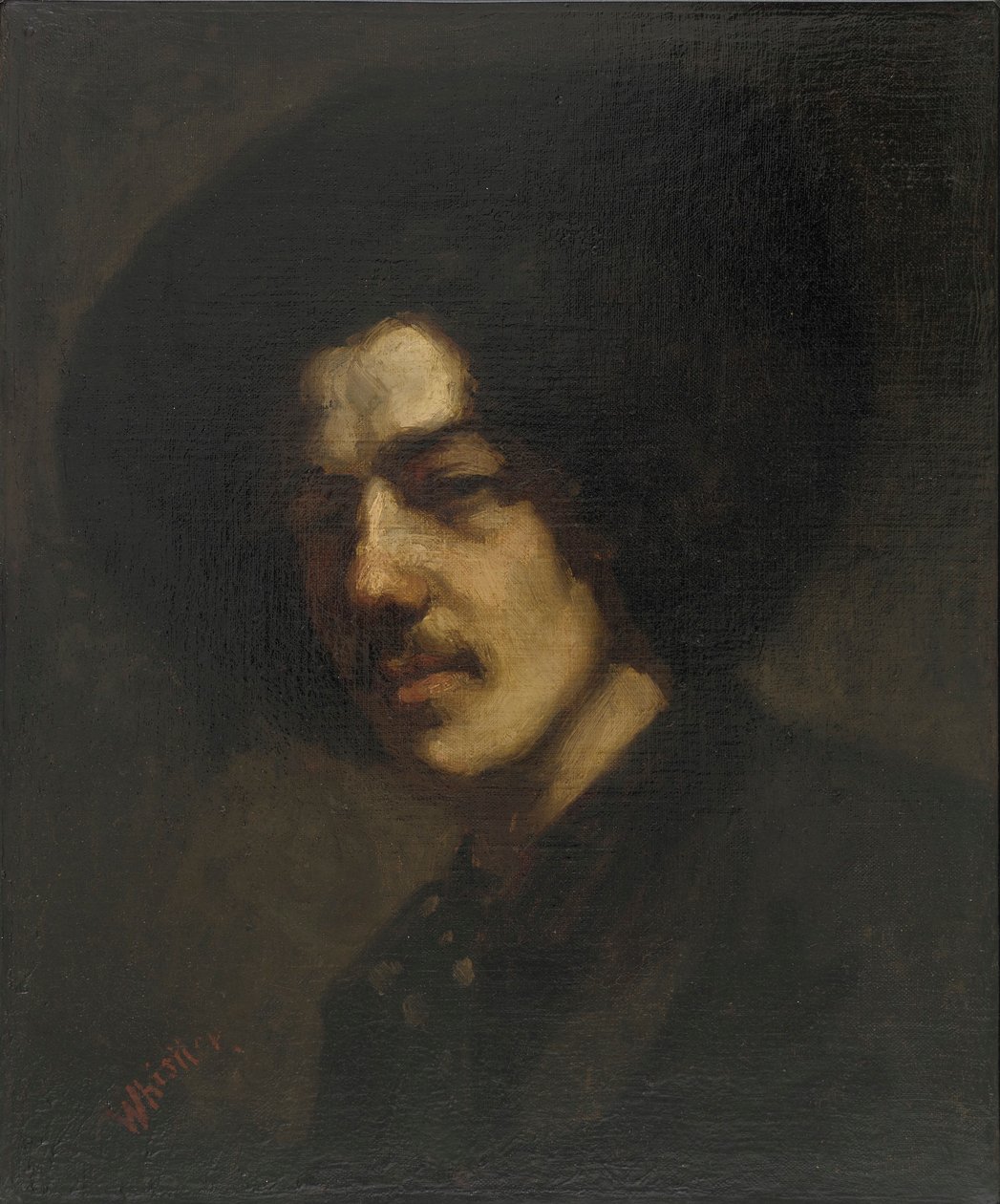 Retrato de Whistler com Chapéu de James Abbott McNeill Whistler