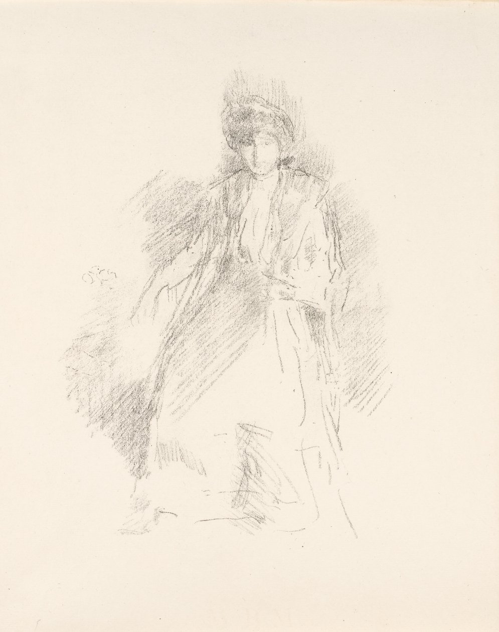 Retrato de uma jovem usando um chapéu [Senhorita Seaton] de James Abbott McNeill Whistler