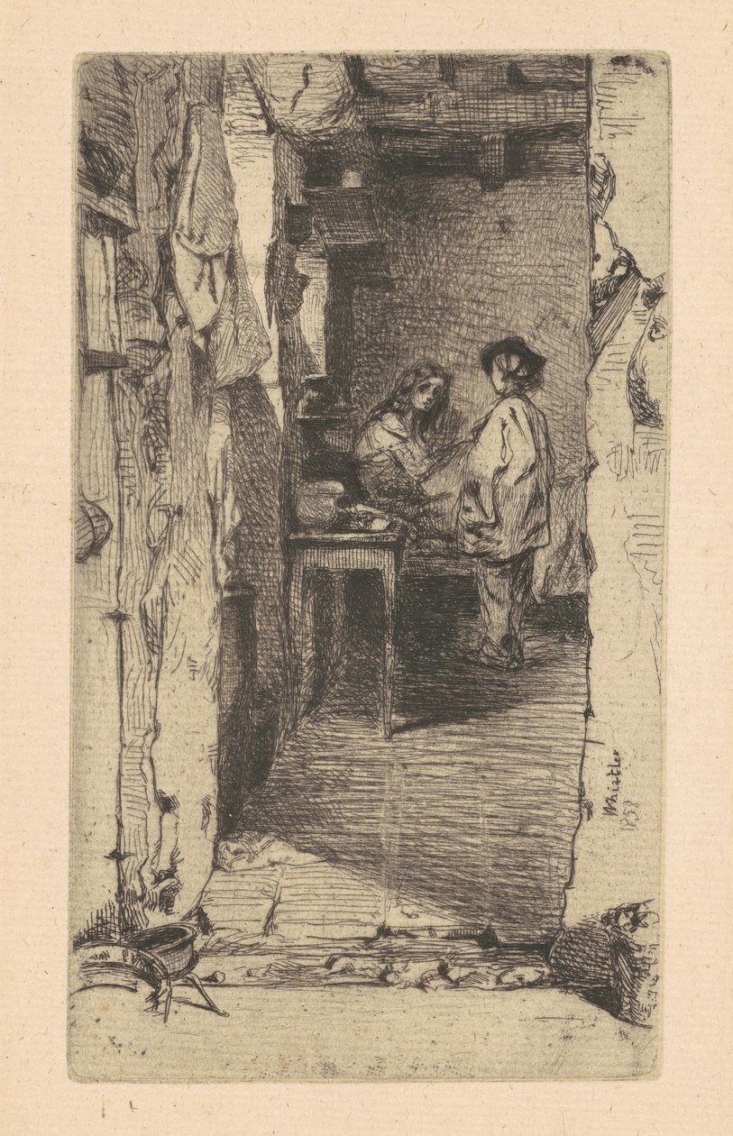 Rag Pickers, Quartier Mouffetard, Paris de James Abbott McNeill Whistler