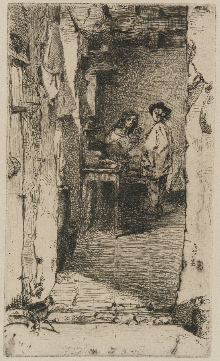 Rag Pickers, distrito de Mouffetard, Paris de James Abbott McNeill Whistler