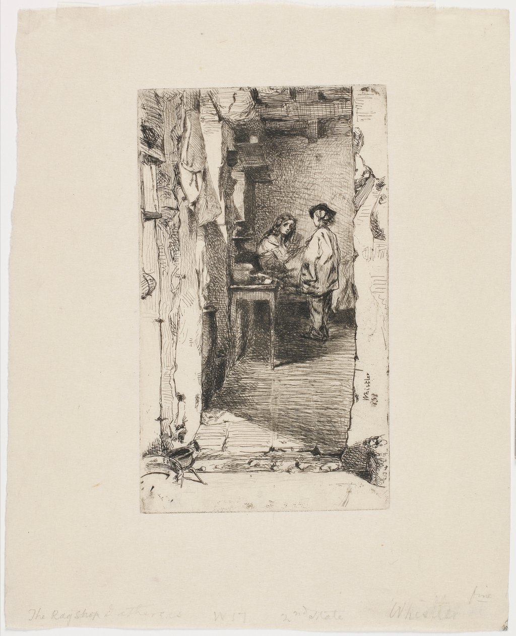 Rag Pickers, distrito de Mouffetard, Paris de James Abbott McNeill Whistler