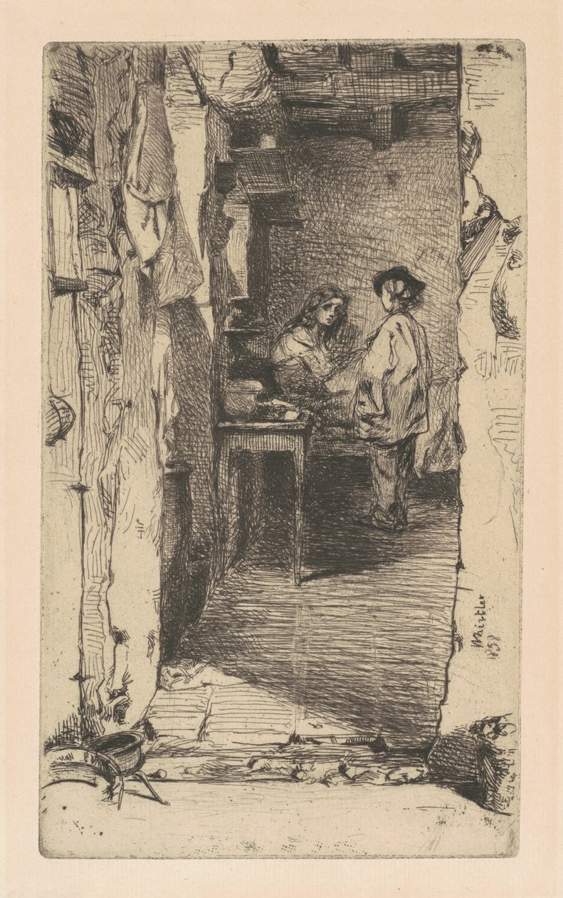 Rag Pickers, distrito de Mouffetard, Paris de James Abbott McNeill Whistler