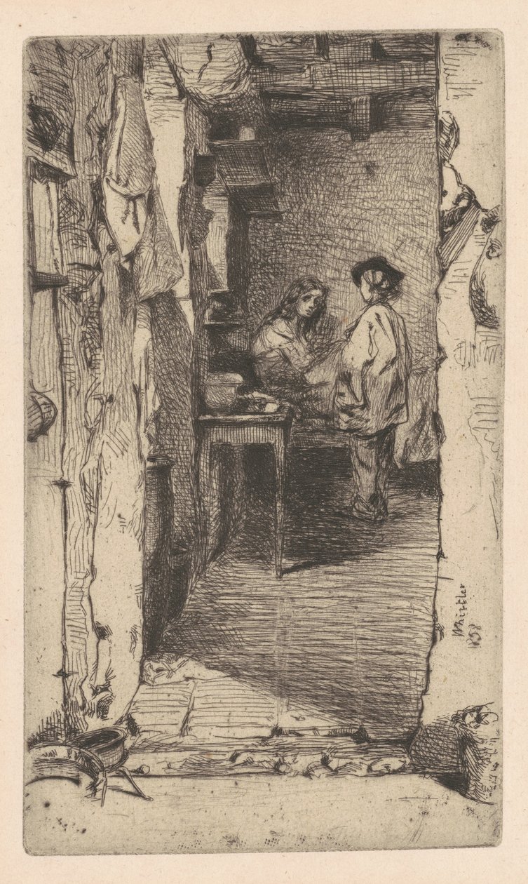 Rag Pickers, distrito de Mouffetard, Paris de James Abbott McNeill Whistler