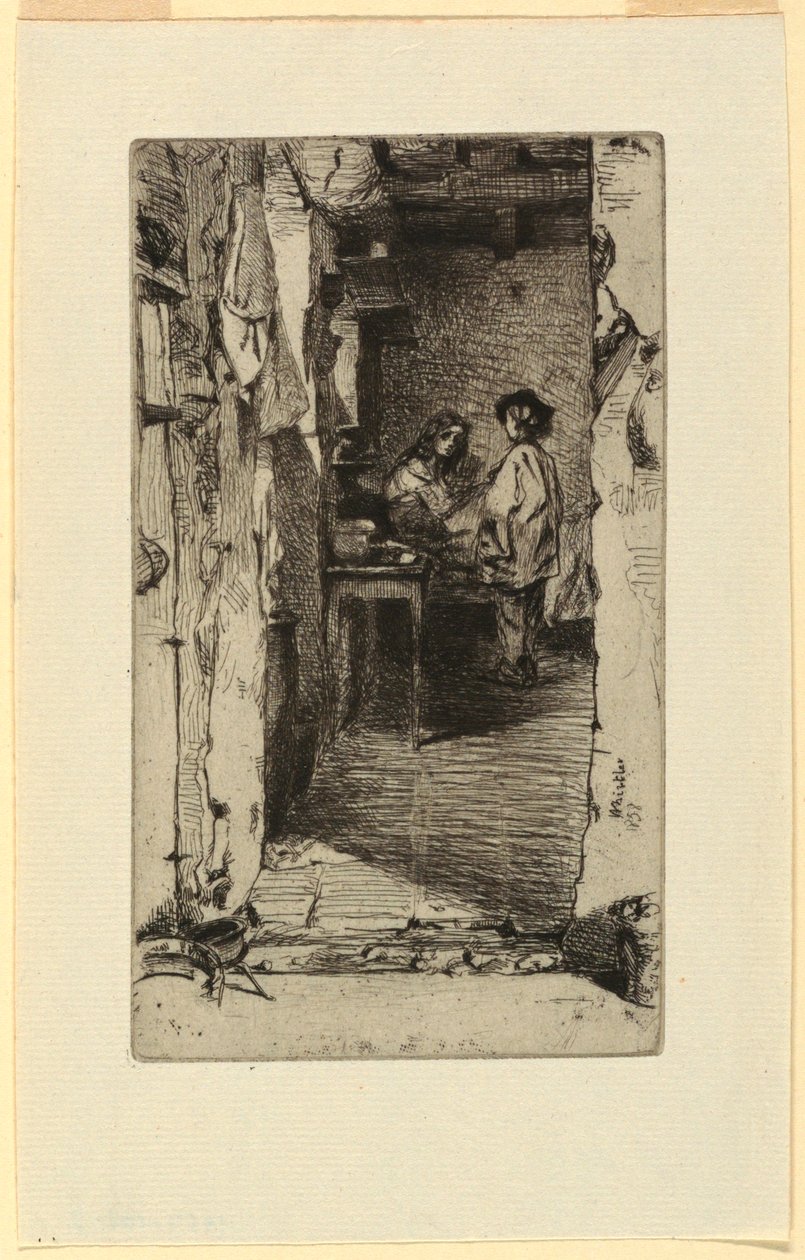 Rag Pickers, distrito de Mouffetard, Paris de James Abbott McNeill Whistler