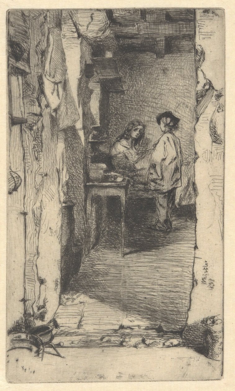 Rag Pickers, distrito de Mouffetard, Paris de James Abbott McNeill Whistler