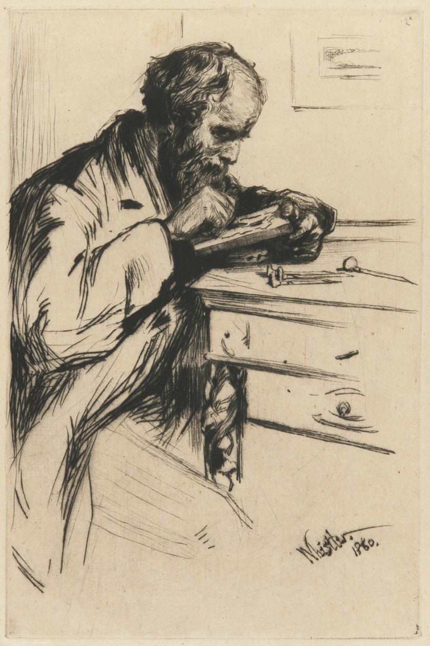 Riault (O Gravador de Madeira) de James Abbott McNeill Whistler