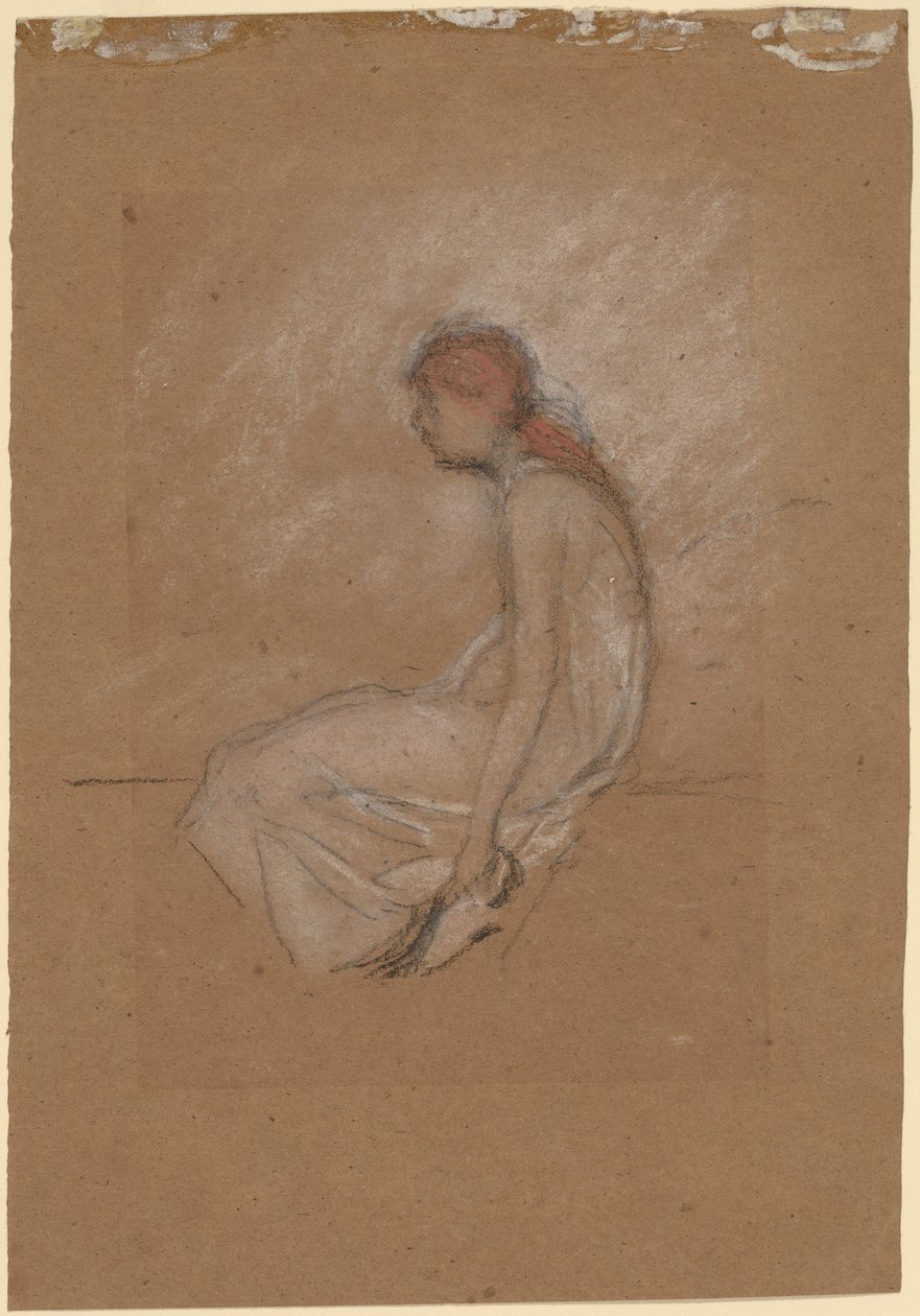 Mulher sentada com cabelo vermelho de James Abbott McNeill Whistler