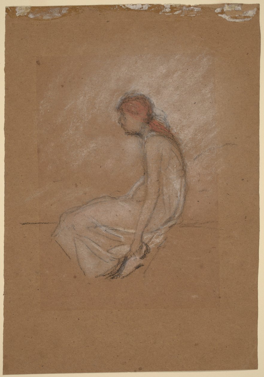 Mulher sentada com cabelo ruivo de James McNeill Whistler