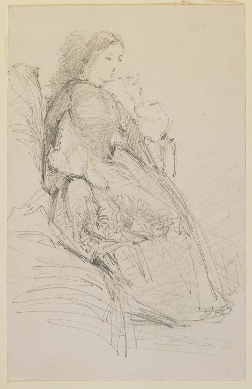Mulher sentada, fumando de James Abbott McNeill Whistler