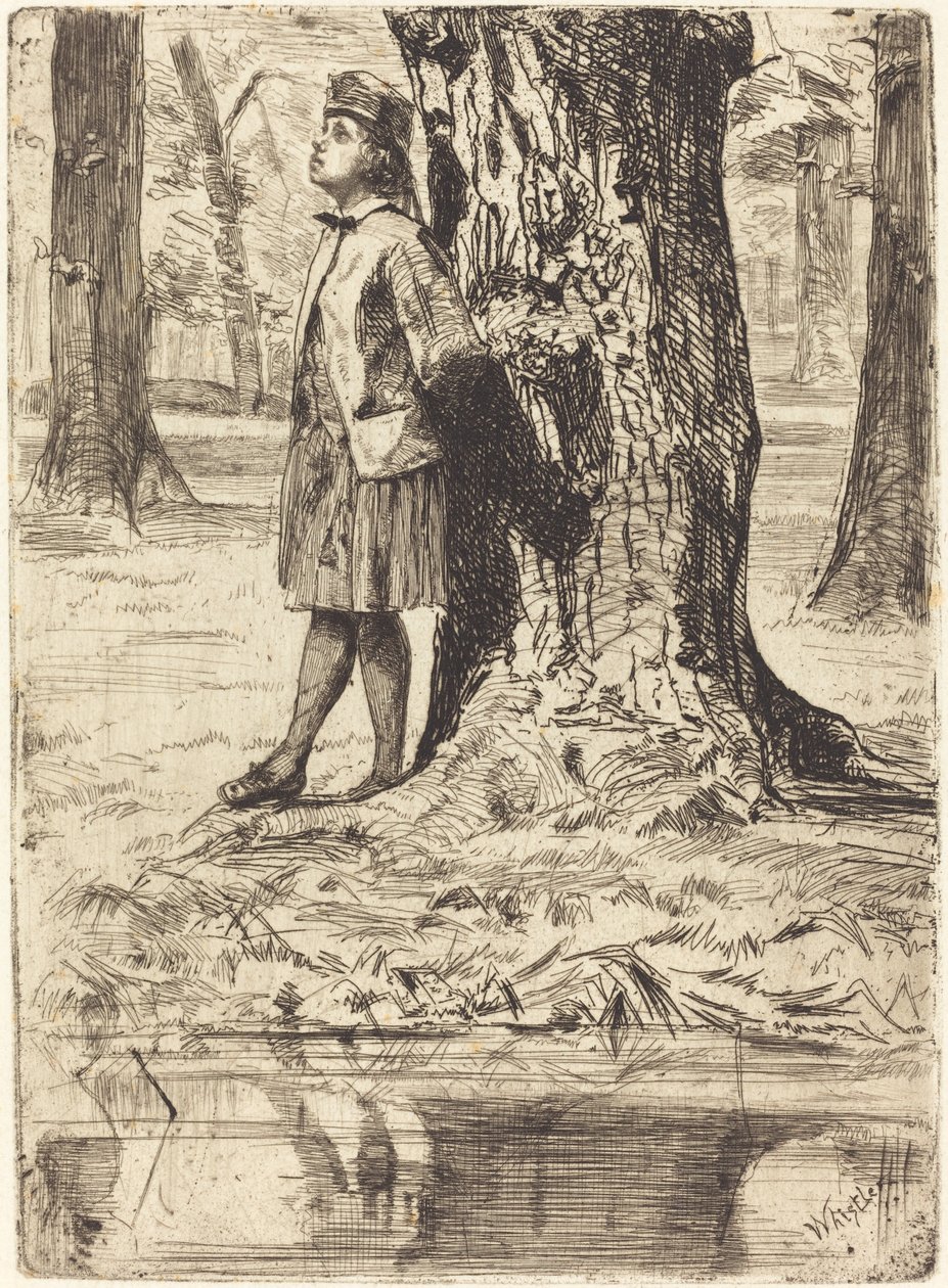 Seymour em pé debaixo de uma árvore de James Abbott McNeill Whistler