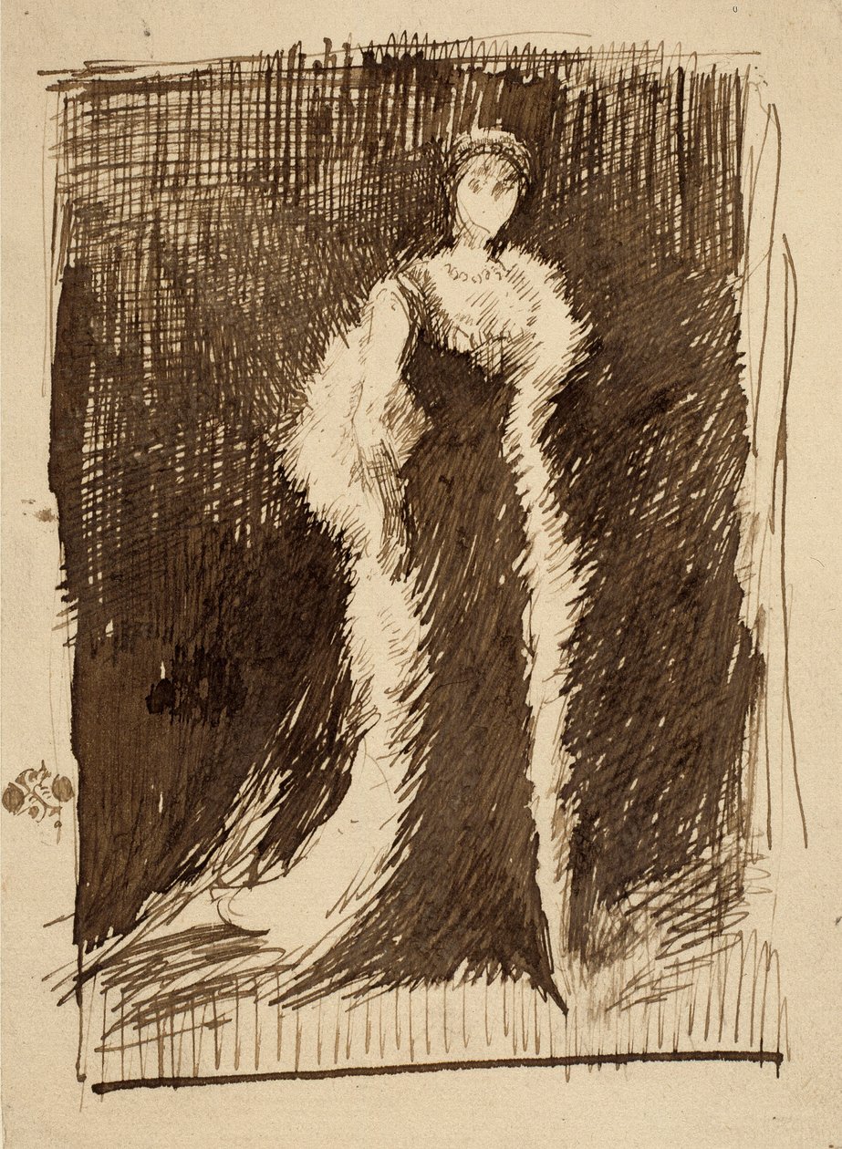 Esboço depois de "Arranjo em Preto: Lady Meux" de James McNeill Whistler