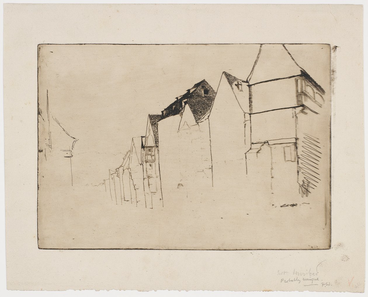 Esboço de casas de James Abbott McNeill Whistler