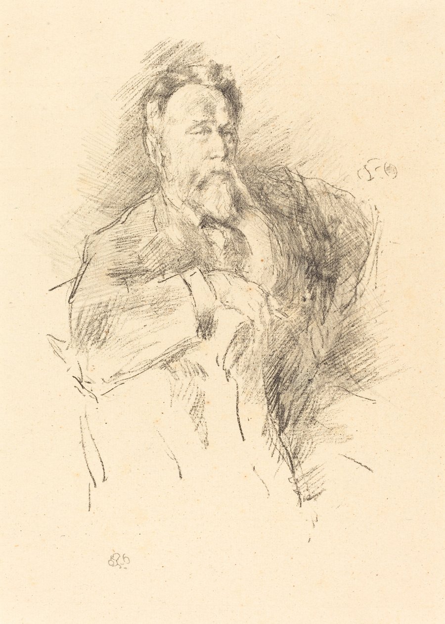 Esboço de William E. Henley de James Abbott McNeill Whistler