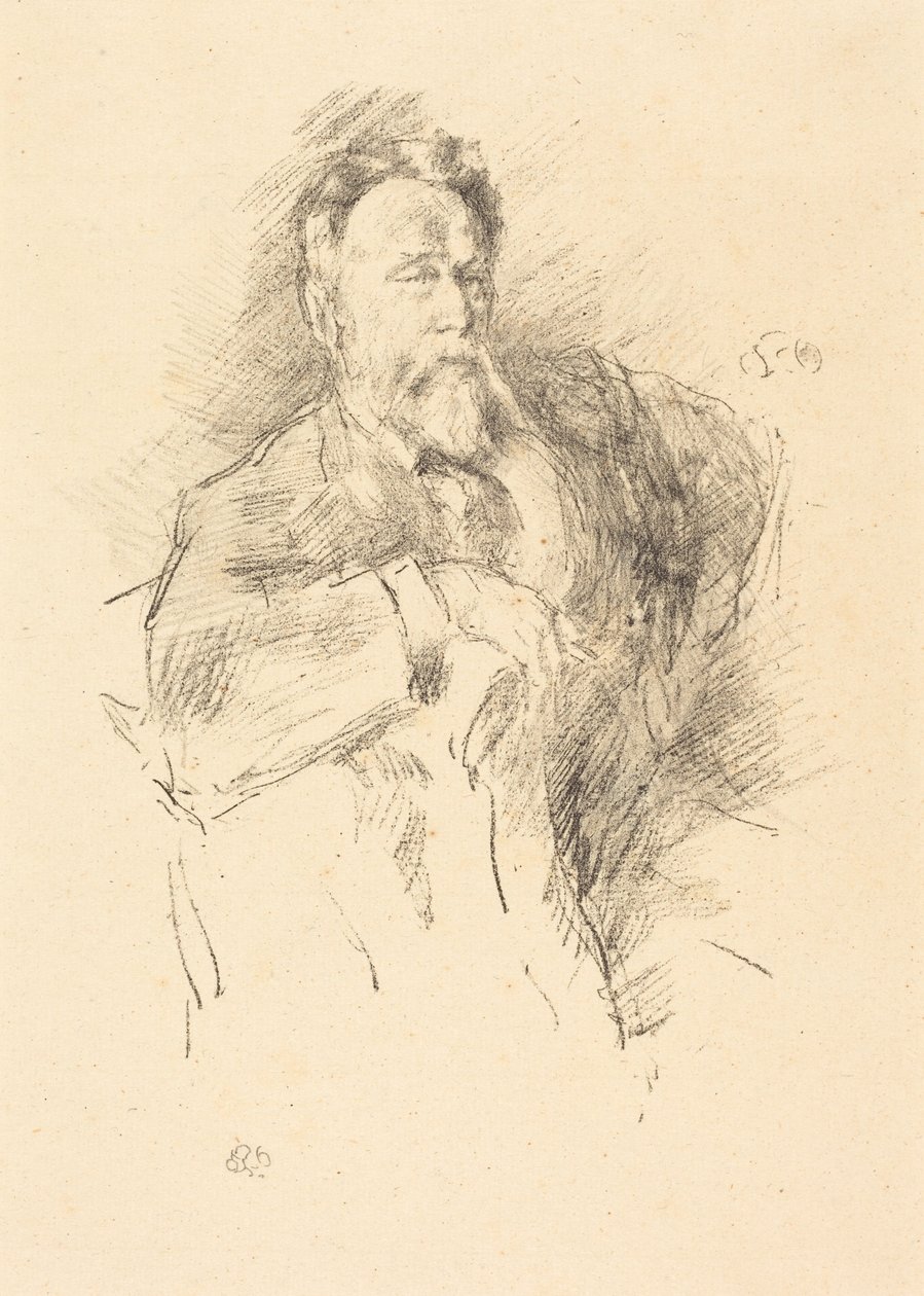 Esboço de William E. Henley de James McNeill Whistler