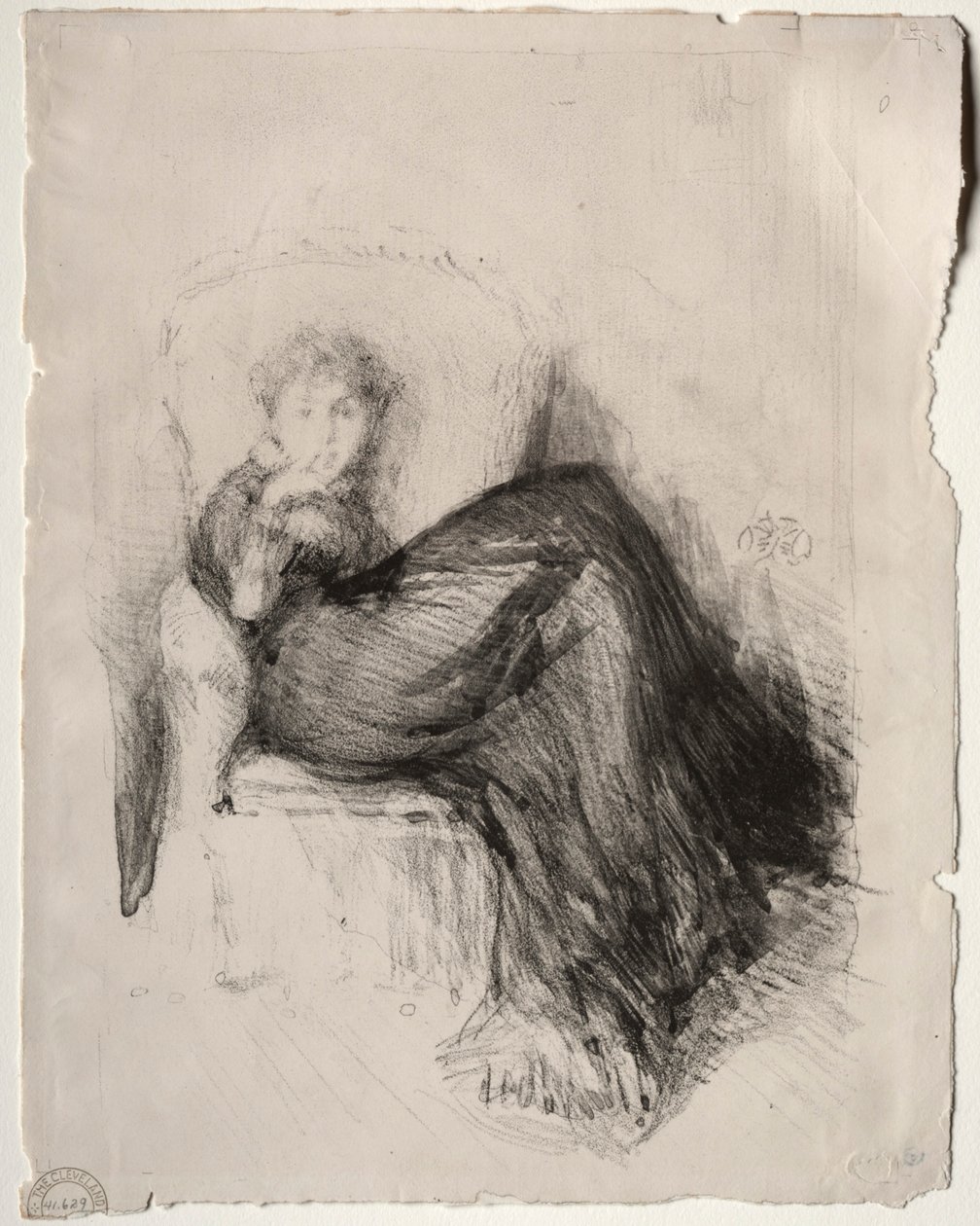 Estudo - Maude sentada de James McNeill Whistler