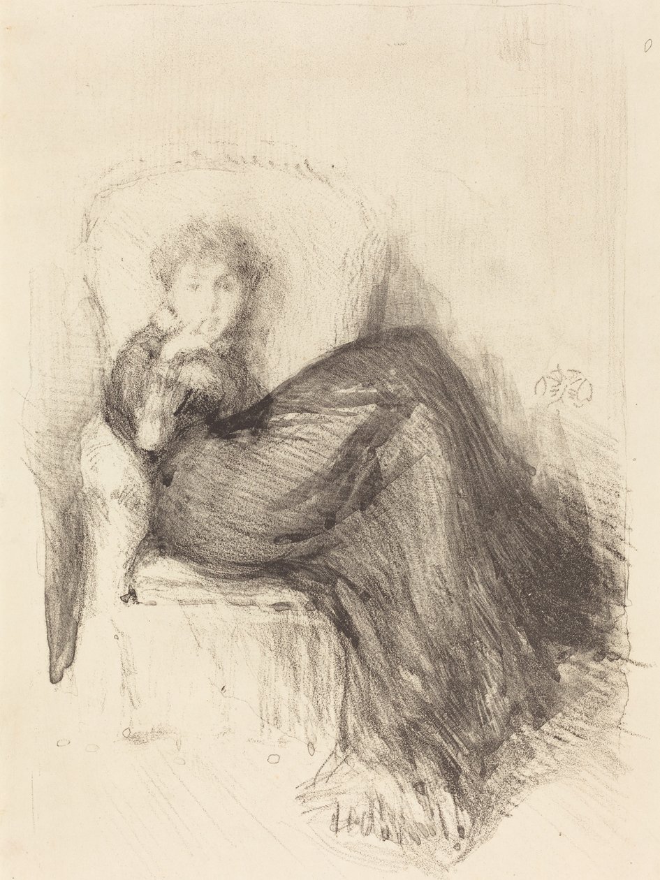 Estudo: Maude Sentado de James Abbott McNeill Whistler