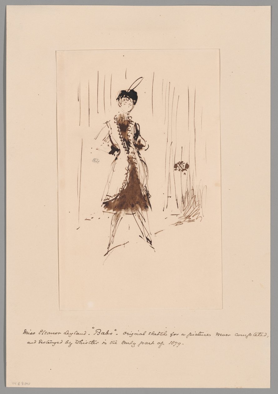 Estudo para "A Rapariga Azul: Retrato de Miss Elinor Leyland" de James McNeill Whistler