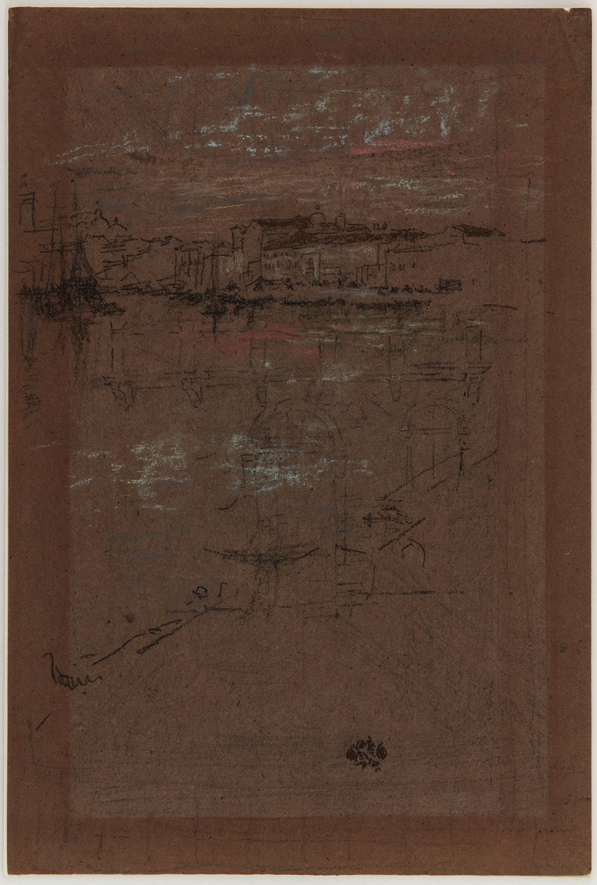 Pôr do sol, em vermelho e marrom de James Abbott McNeill Whistler