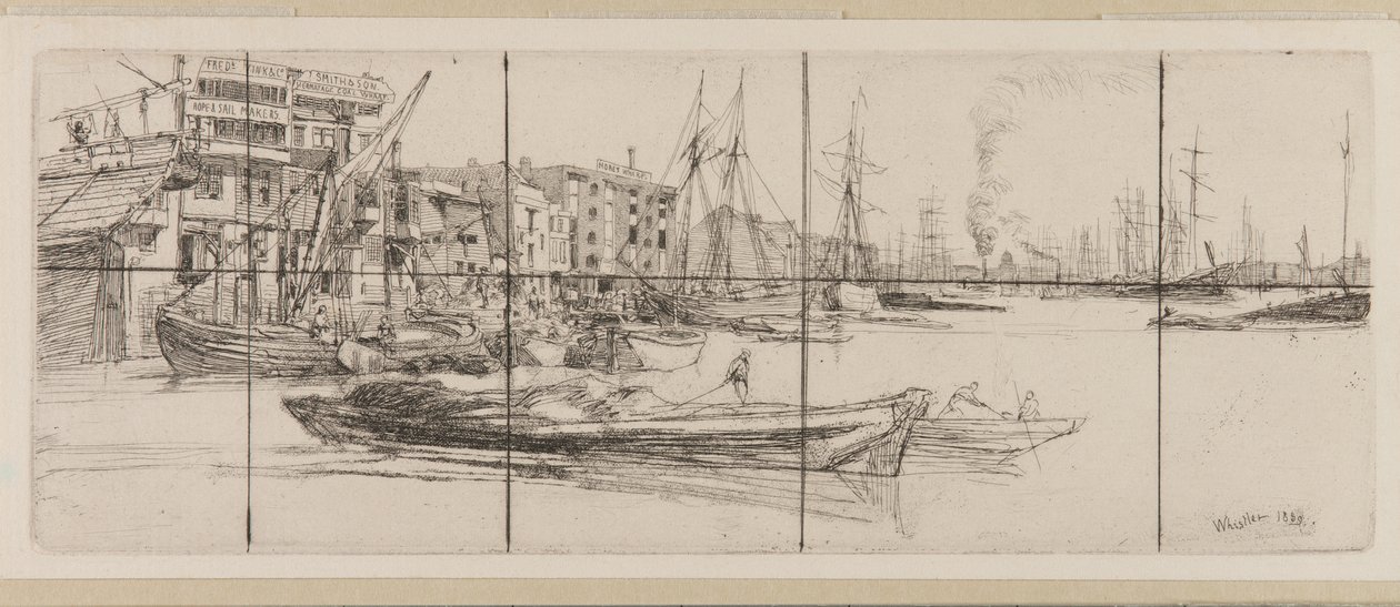 Armazéns do Tamisa de James Abbott McNeill Whistler