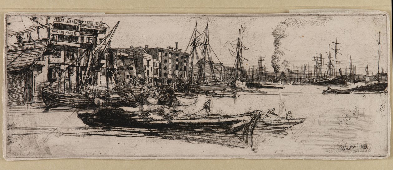 Armazéns do Tamisa de James Abbott McNeill Whistler