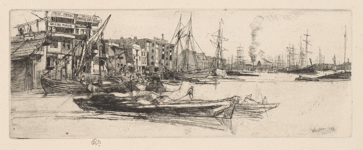 Armazéns do Tamisa de James Abbott McNeill Whistler