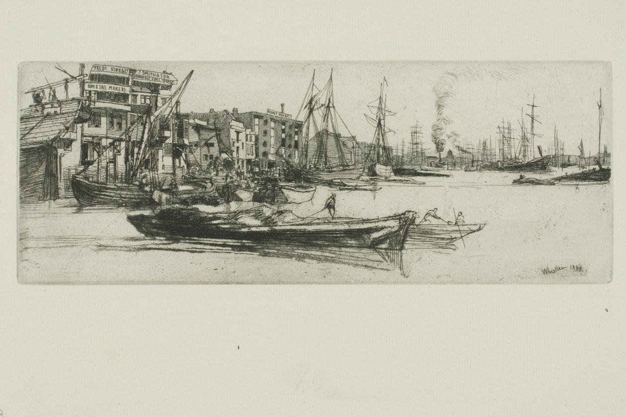 Armazéns do Tamisa de James Abbott McNeill Whistler