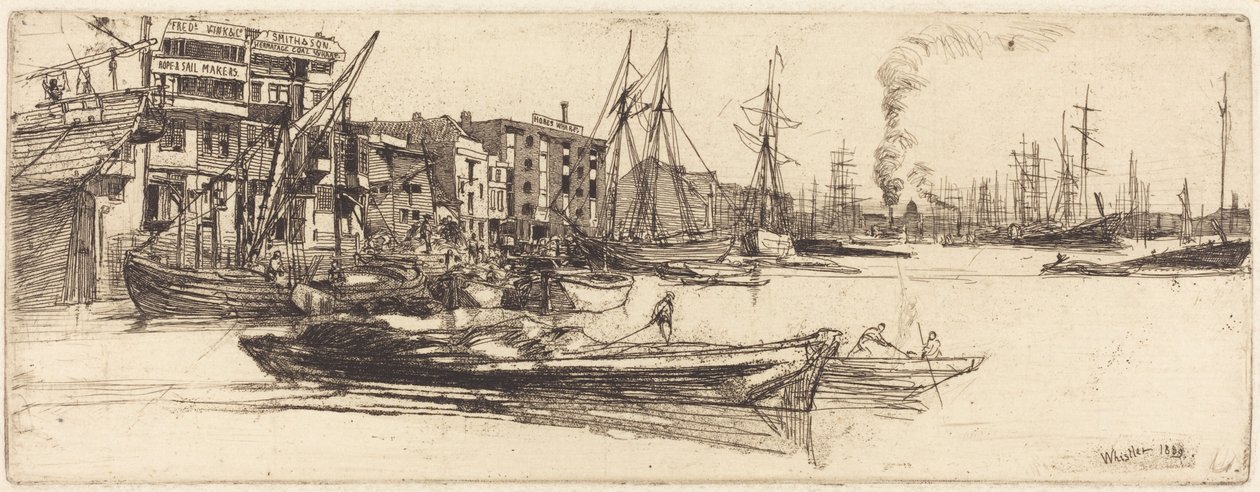 Armazéns do Tamisa de James McNeill Whistler