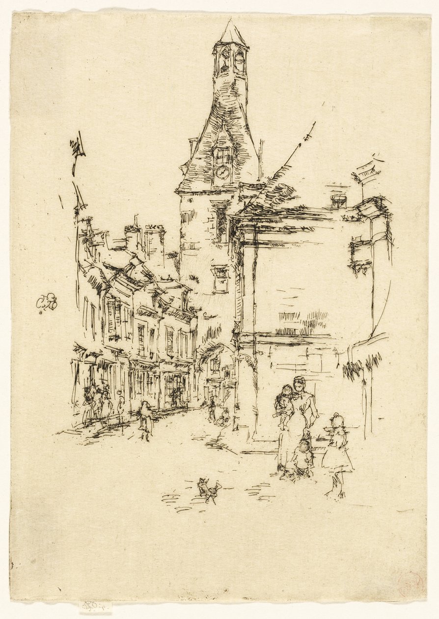 A Torre do Relógio - Amboise de James Abbott McNeill Whistler