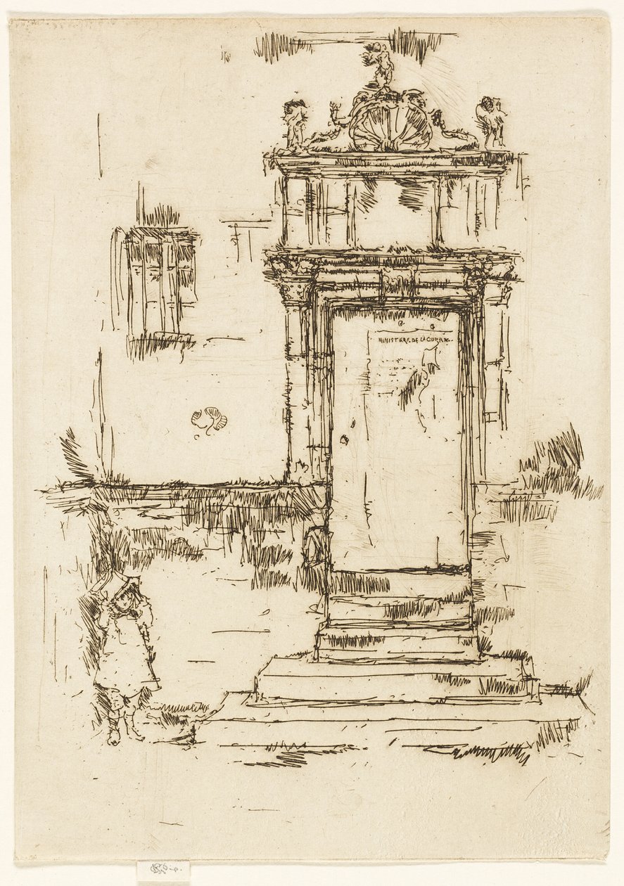 A Porta da Capela, Montrésor de James Abbott McNeill Whistler