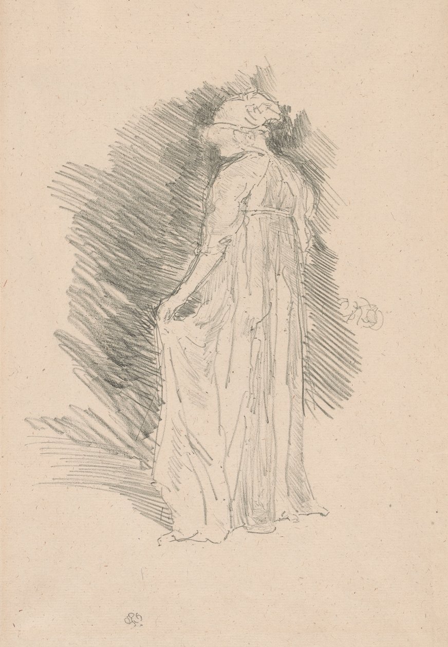A Figura Drapejada, Vista Traseira de James Abbott McNeill Whistler