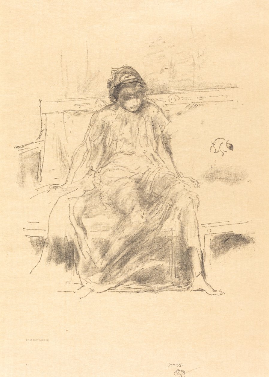 A Figura Drapejada, Sentada de James Abbott McNeill Whistler