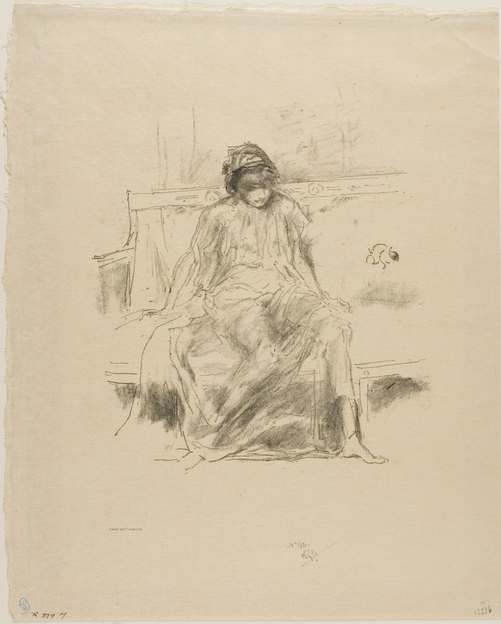 A Figura Drapejada, Sentada de James Abbott McNeill Whistler