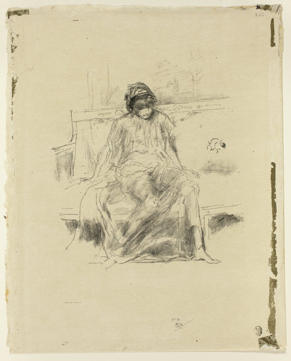 A Figura Drapejada, Sentada de James Abbott McNeill Whistler