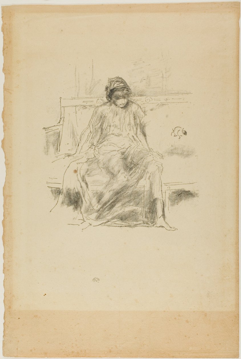 A Figura Drapejada, Sentada de James Abbott McNeill Whistler