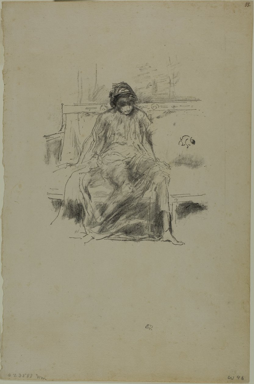 A Figura Drapejada, Sentada de James Abbott McNeill Whistler