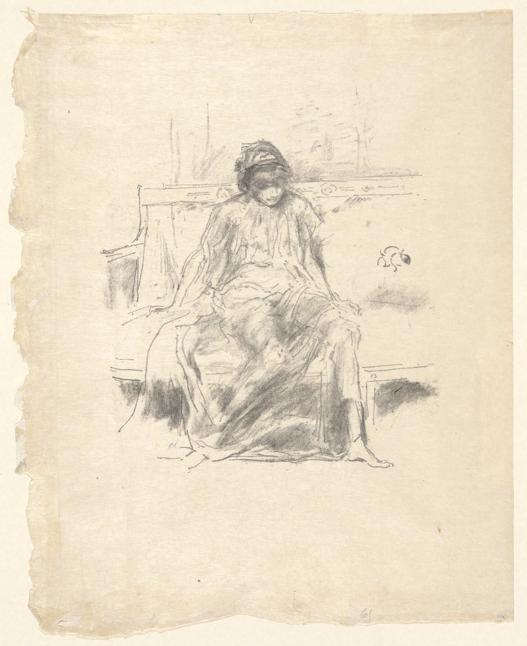 A figura drapeada sentada de James Abbott McNeill Whistler