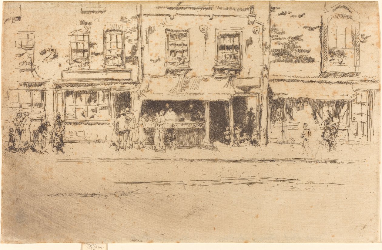 A peixaria, Chelsea ocupada de James Abbott McNeill Whistler