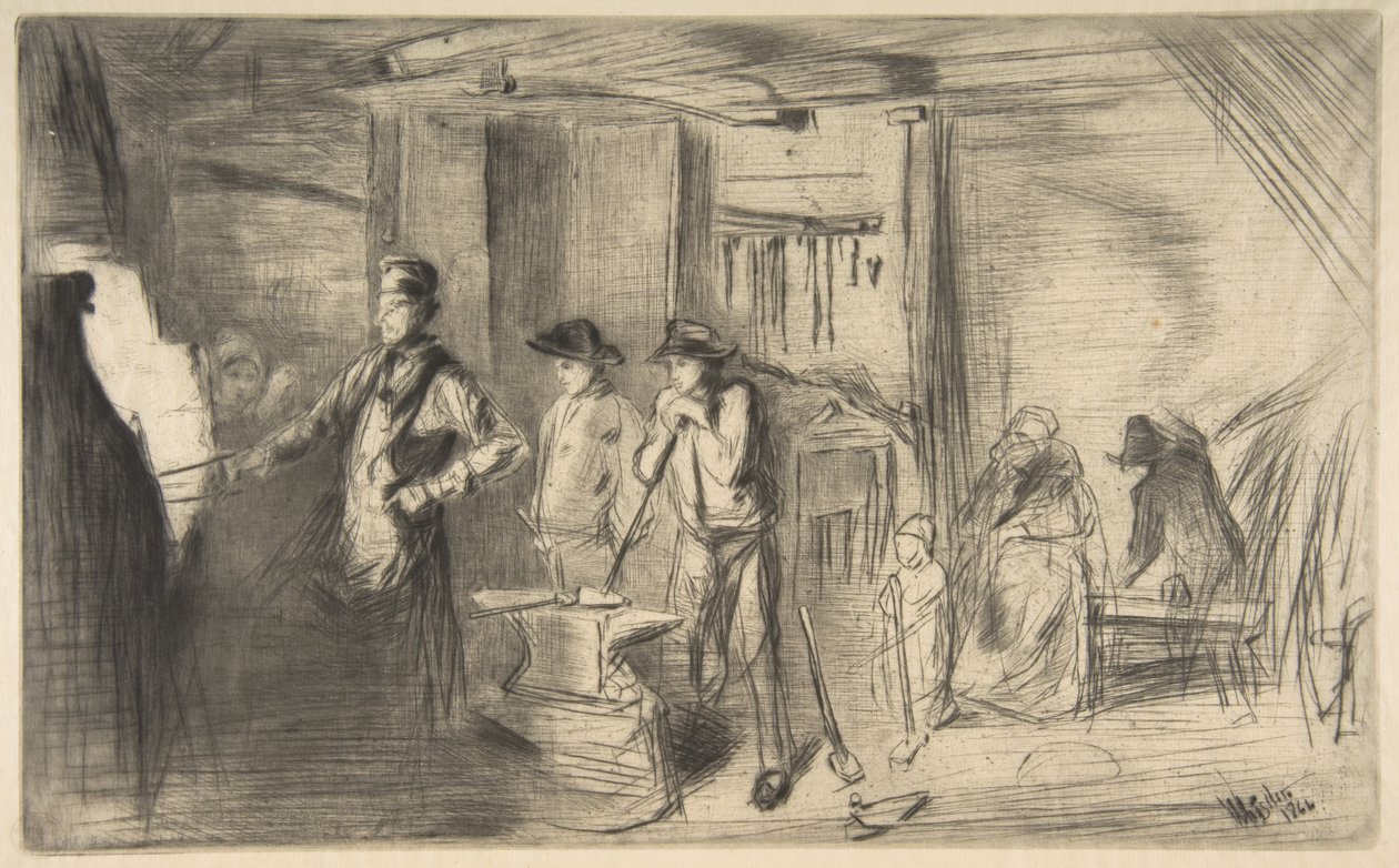 A forja, de «Uma série de dezasseis águas-fortes de cenas no Tamisa e outros temas» de James McNeill Whistler