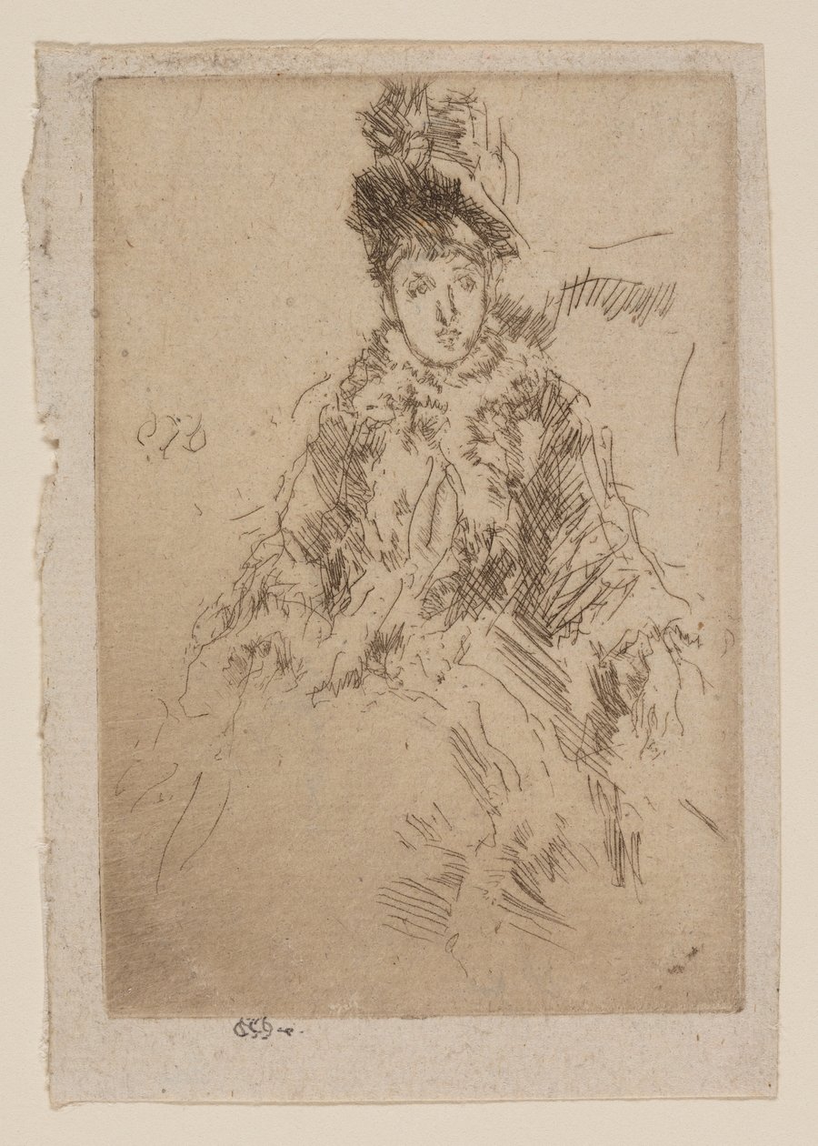 O Tippet de Pele: Senhorita Lenoir de James Abbott McNeill Whistler