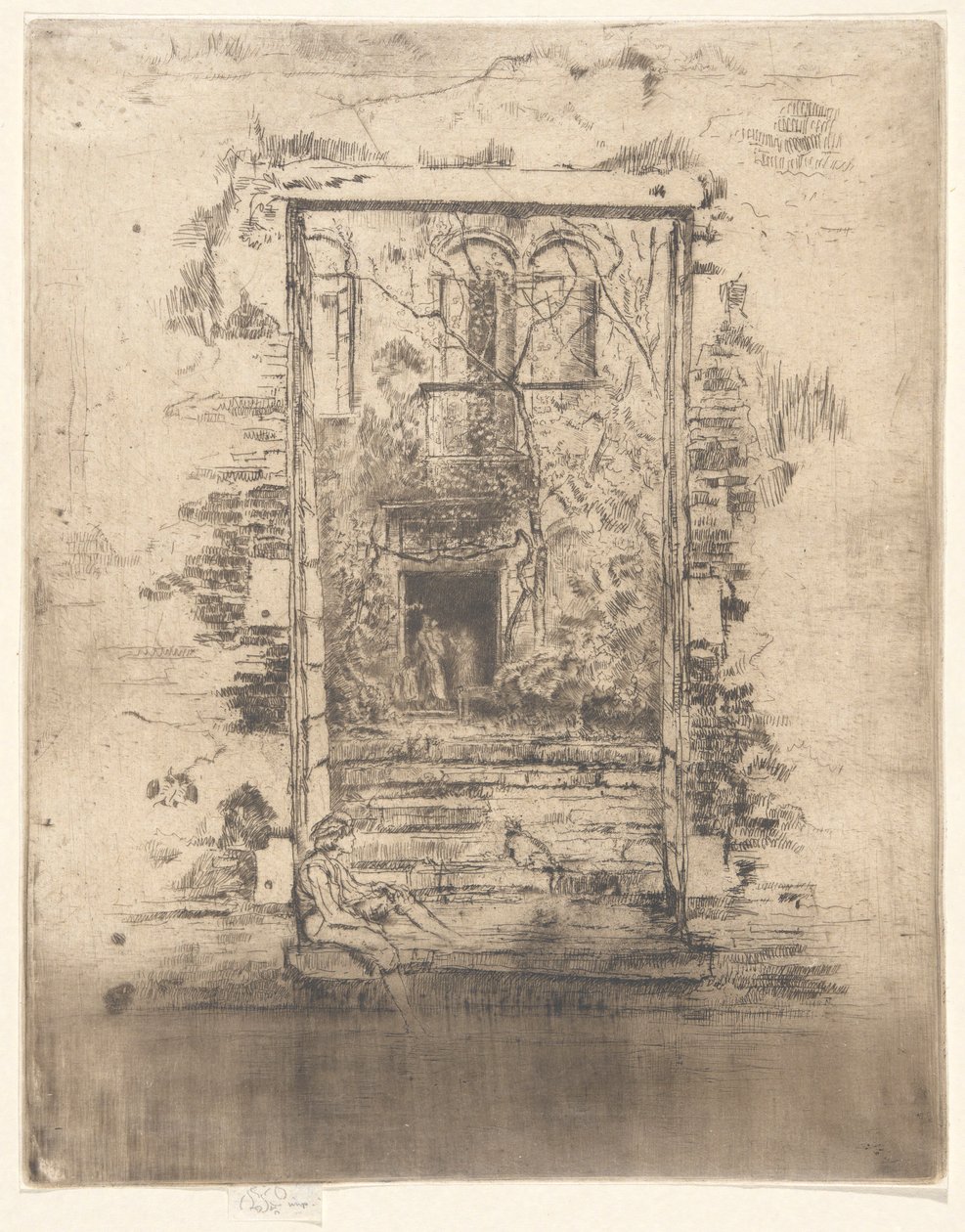 O jardim, do segundo conjunto de Veneza (um conjunto de vinte e seis gravuras) de James Abbott McNeill Whistler