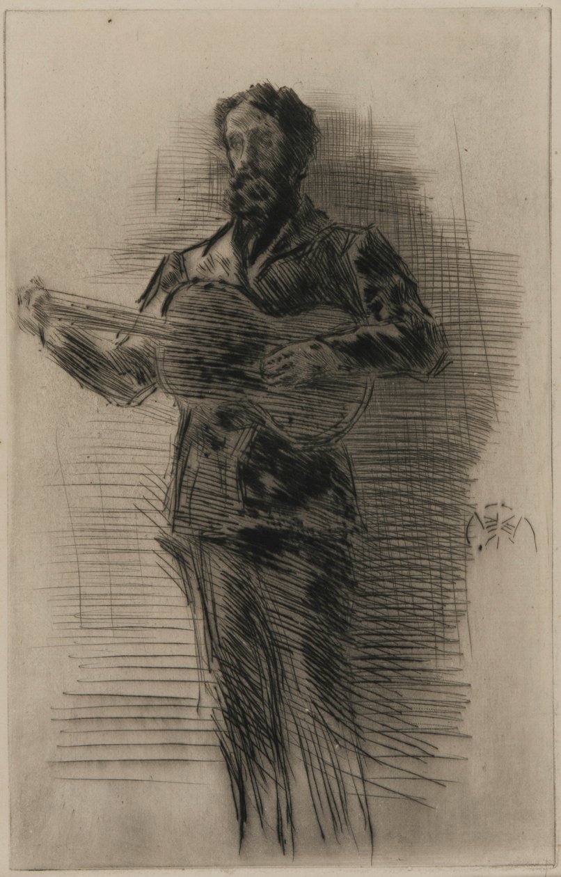 O Guitarrista (M.W. Ridley) de James Abbott McNeill Whistler