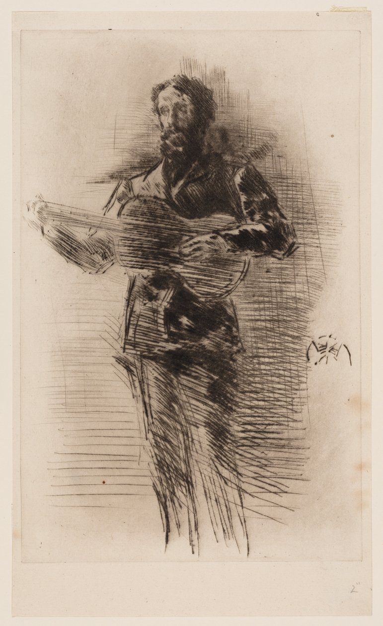 O Guitarrista (M.W. Ridley) de James Abbott McNeill Whistler