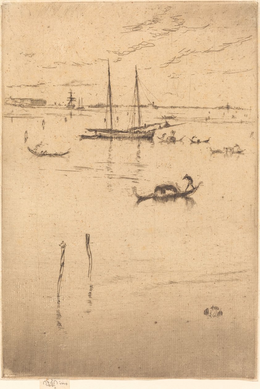 A pequena lagoa de James Abbott McNeill Whistler