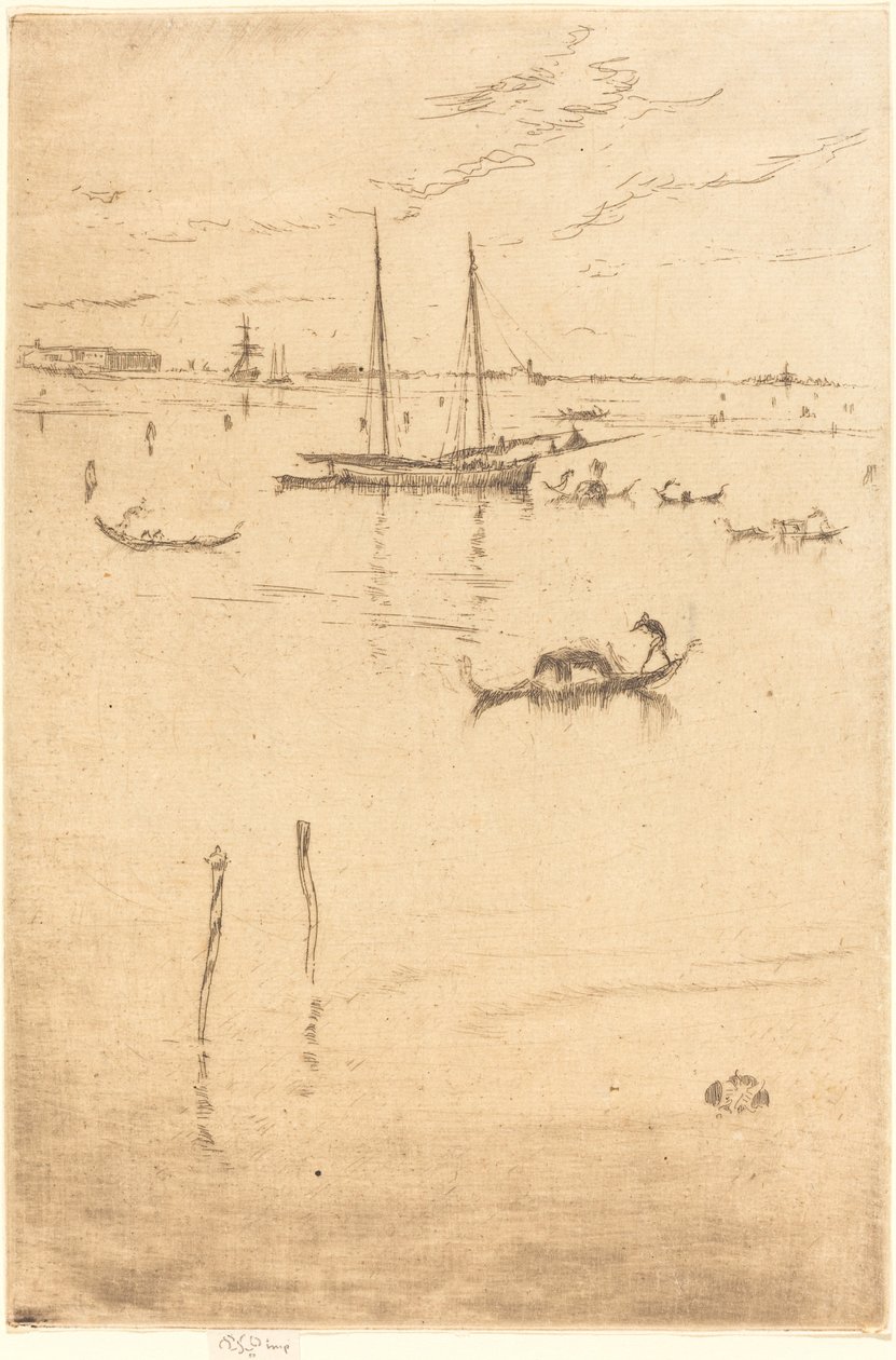 A pequena lagoa de James Abbott McNeill Whistler